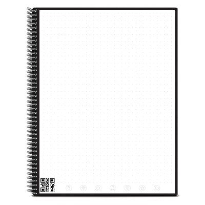 Core Smart Spiral Reusable Notebook Dot-Grid 32 Pages 8.5"x11" Letter Size Red - Rocketbook: Dotted Journal, Bleed-Resistant