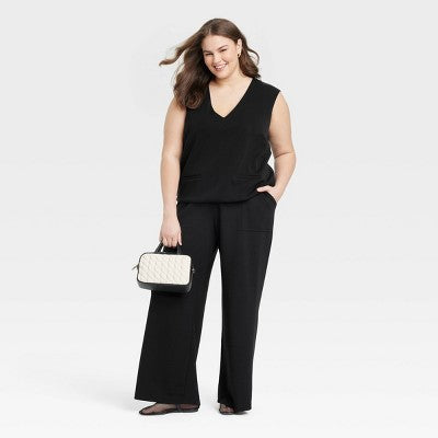 Women's Sandwash Vest - A New Day Black XXL