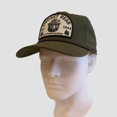 Men's Smokey Bear Baseball Hat - Olive Green