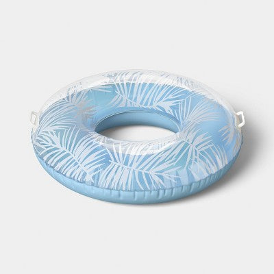36" Pool Tube with Handles Palm Inner Tube - Sun Squad Light Blue