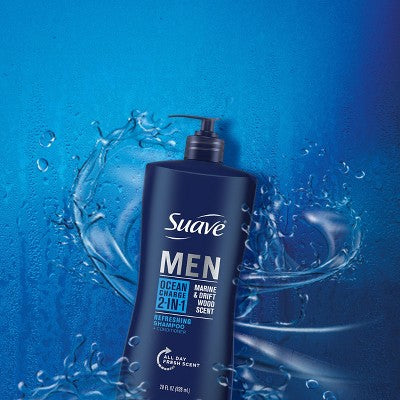 Suave Men 2-in-1 Shampoo + Conditioner Ocean Charge - 28 fl oz