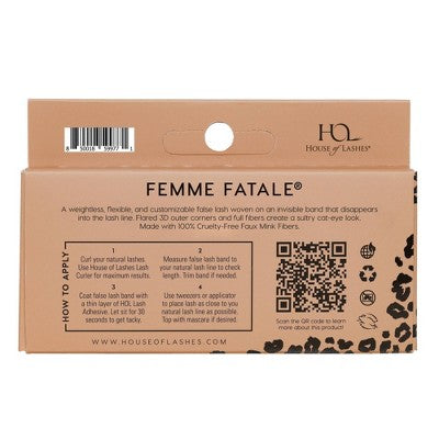 House of Lashes Femme Fatale Full Volume 100% Cruelty-Free Faux Silk Fibers False Eyelashes - 1pr