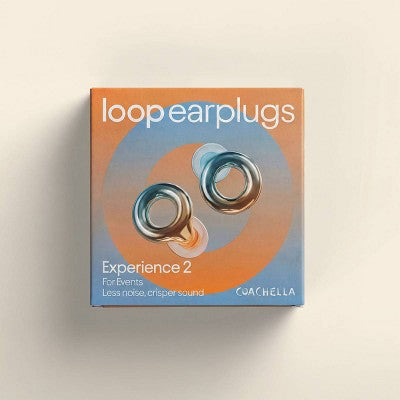 Loop Experience 2 Earplugs for Live Events Concerts Festivals and Night Outs - Coachella