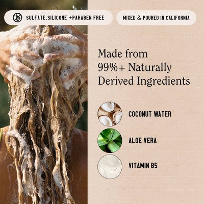California Naturals Classic Coconut Shampoo - 16.5 fl oz: Vegan, Basic Cleansing, All Hair Types Gel, Paraben-Free