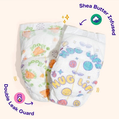 Happy Hues Go-Getters Disposable Diapers Trial Pack - Size 4 - 14ct