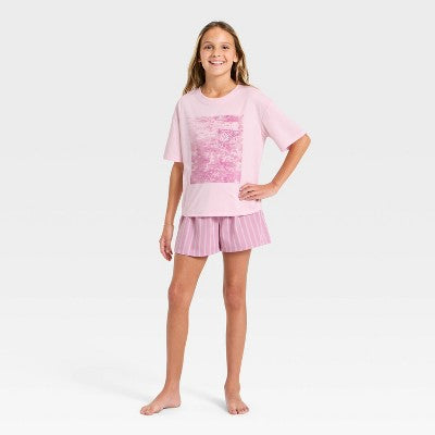 Girls' Butterfly Boxer Pajama Set - art class Purple S