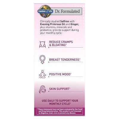 Garden of Life Dr. Formulated Women's Monthly Balance PMS Support Vegan Softgels - 30ct