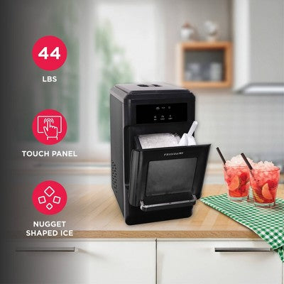 Frigidaire Nugget Ice Maker - Black Stainless Steel: Countertop Ice Machine, 44 lbs Daily Production, 2.5 lbs Storage (LOCAL PICKUP ONLY)