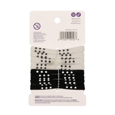 Goody Sport Seemless Elastics Non-Slip Grip - Black/Gray - 8pk