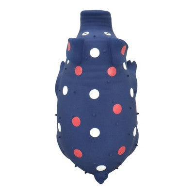 Multipet Rubber Pig Americana Interactive Dog Toy - Blue