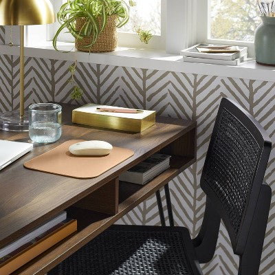 Faux Leather Mouse Pad Brown - Threshold