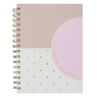Continental Accessory Journey to Wellness Guided Twin Wire Journal 6.75"x8.5" 100 Sheets