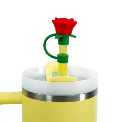 CharCharms 4pk Flowers Straw Toppers