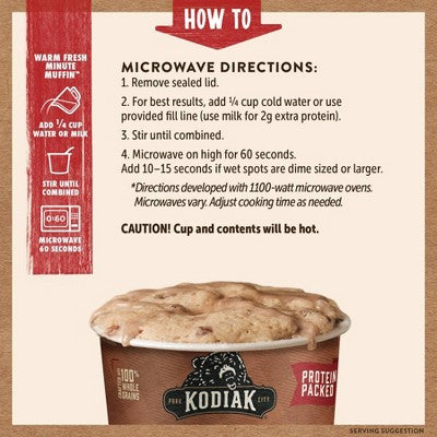 Kodiak Protein-Packed Cinnamon Roll Muffin Power Cup - 2.36oz