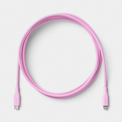 4ft USB-C to Lightning Silicone Cable - heyday Bright Lilac Purple
