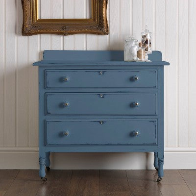 Rust-Oleum 12oz Chalked Ultra Matte Spray Paint Coastal Blue: Interior Use, Oil Base, Multi-Surface, 20 sq ft Coverage