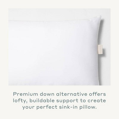 King Medium Machine Washable Customizable Down Alternative Bed Pillow Insert White - Casaluna