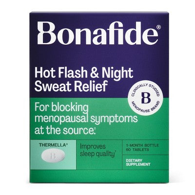 Bonafide Hot Flash and Night Sweats Relief Tablets - Thermella - 1 Month Supply