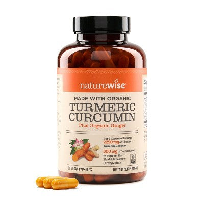 NatureWise Curcumin Turmeric 2250mg - 95% Curcuminoids & BioPerine Black Pepper Extract for Advanced Absorption - Vegan, Non-GMO 180 Capsules