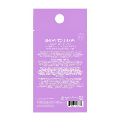 Holler and Glow Hydrating Hyaluronic Acid Hydrogel Under-Eye Masks - Snow To Glow - 0.21oz