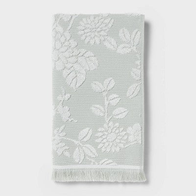 Texture Floral Hand Towel Green - Threshold