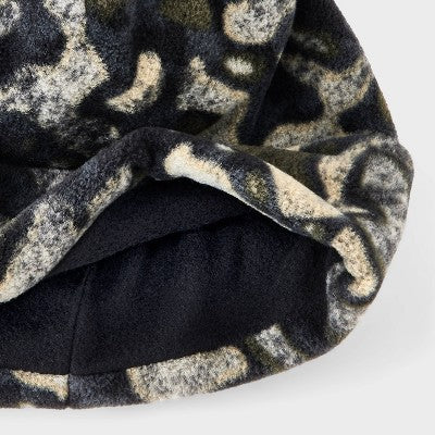 Boys' Camo Fleece Cuffed Beanie Hat - Cat & Jack Black
