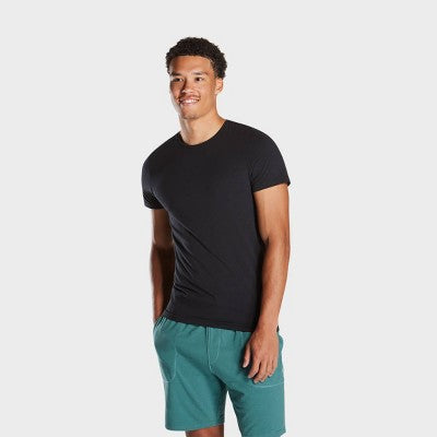 Pair of Thieves Men's Super Soft 2+1 Fitted Crew Neck T-Shirt - Black S: Cotton Viscose Blend, Tagless Design