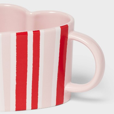 15 fl oz Stoneware Heart Handle Mug - Spritz