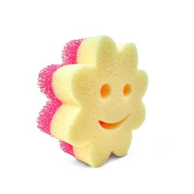 Scrub Daddy Scrub Mommy Power Flower Dual-Sided Scrubber + Sponge - Pink: Foam Material, Cleaning Tools Accessory, 1.63" Depth