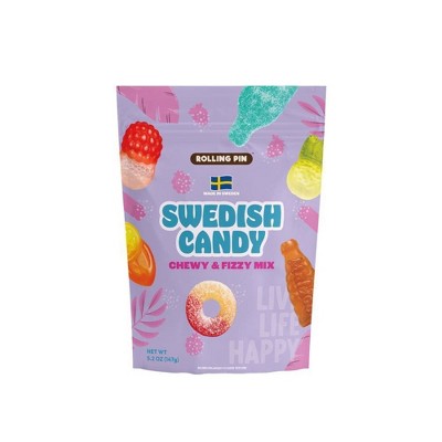 Rolling Pin Chewy & Fizzy Gummy Swedish Candy - 5.2oz