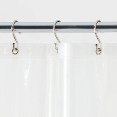 71"x71" Heavy Weight Color Shower Liner Clear - Threshold: PEVA, Grommet Top, Mildew Resistant