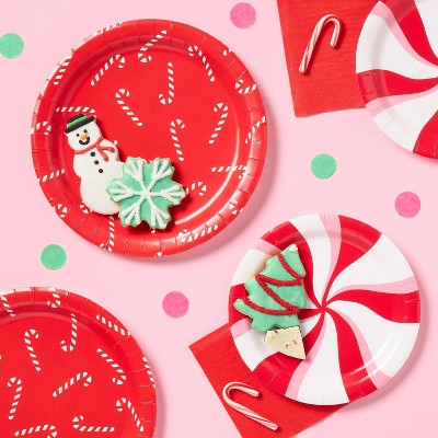 20ct Christmas Peppermint Candy Snack Plates - Spritz