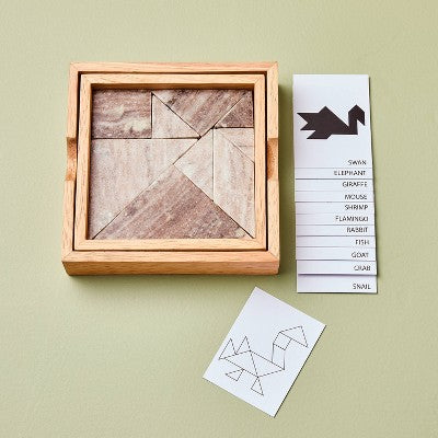 Marble & Wood Tangram Puzzle - Hearth & Hand with Magnolia