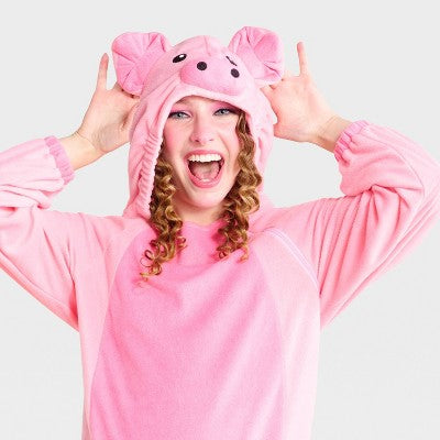 Adult Adaptive Pig Kigurumi Costume Jumpsuit- Hyde and EEK! Boutique Pink L