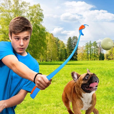 NERF Translucent Glow LED Air Strike 2 AAA Batteries TPR Lightning Glow Ball Dog Toys - Blue/Orange (LOCAL PICKUP ONLY)