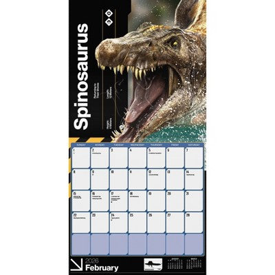 DateWorks 12"x12" 2026 Jurassic Wall Calendar