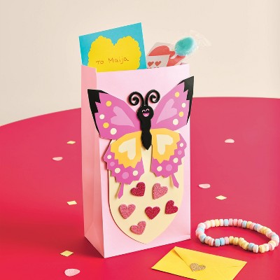 Valentine's Day Butterfly Sticker Kit and Paper Bag - Spritz