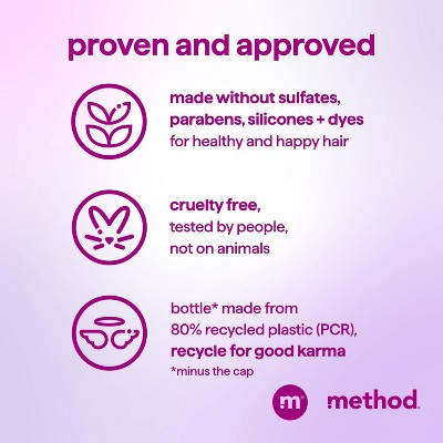 Method Serene Escape Smoothing Shampoo Sulfate & Silicone Free - 14 fl oz: Moisturizing, For Dry Hair, Liquid