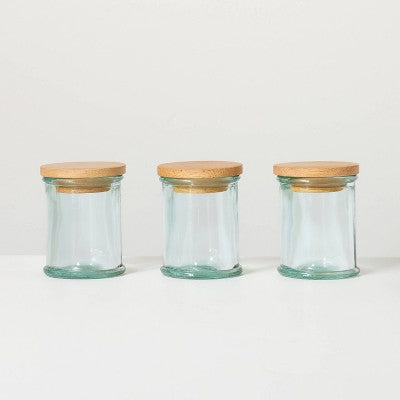 Set of 3 Recycled Glass Spice Containers - Hearth & Hand with Magnolia