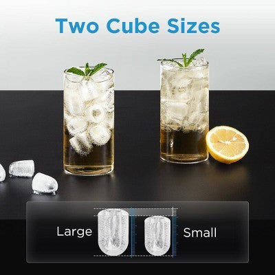 Midea Ice Maker Countertop, Bullet Ice, 26 lbs Daily Production, 2 Ice Sizes, White