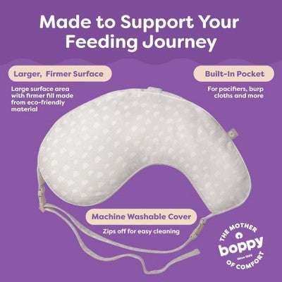 Boppy Uplift Nursing Pillow - Tan Pebbles: Polka Dots, 20" Length, 19.5" Width, 7" Thickness