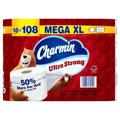 Charmin Ultra Strong Toilet Paper - 18 Mega XL Rolls