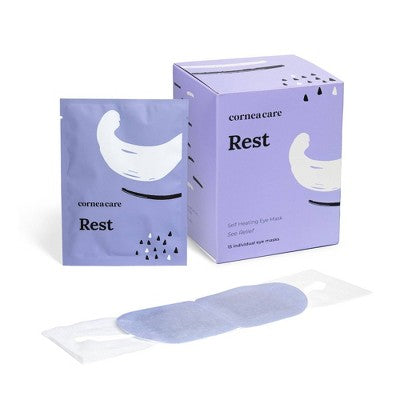CorneaCare Rest Self-Heating Eye Masks for Dry Eye Relief - Warm Compress, Preservative & Fragrance Free - 15ct