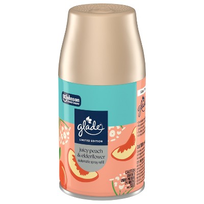 Glade Automatic Spray Air Freshener Refills - Juicy Peach & Elderflower - 6.2oz