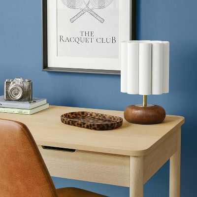 Mini Faux Wood Lamp Medium Brown - Room Essentials