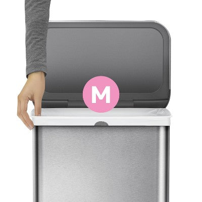 simplehuman 45L Code M Custom Fit Kitchen Trash Bag Liners 5 Quick-Dispense Packs - 100ct: Drawstring, Plastic, Tall Kitchen
