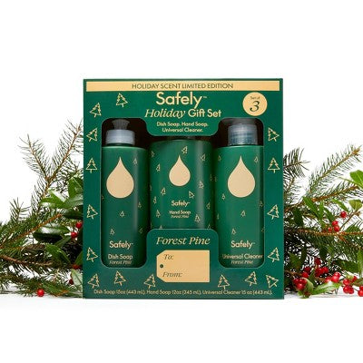 Safely Hand Soap, Dish Soap and Universal Cleaner Holiday Gift Set - Forest Pine - 3pk