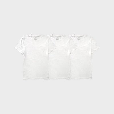 Pair of Thieves Men's Super Soft 2+1 Classic Crew Neck T-Shirt - White M: Tagless, Reinforced Seams