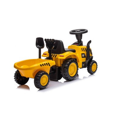 Best Ride on Cars CAT Tractor with Trailer Foot to Foot Riding Car