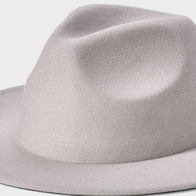 Value Felt Hat - Universal Thread Gray L/XL: Recycled Polyester, Adjustable Panama Style, Heavyweight Knit Fabric